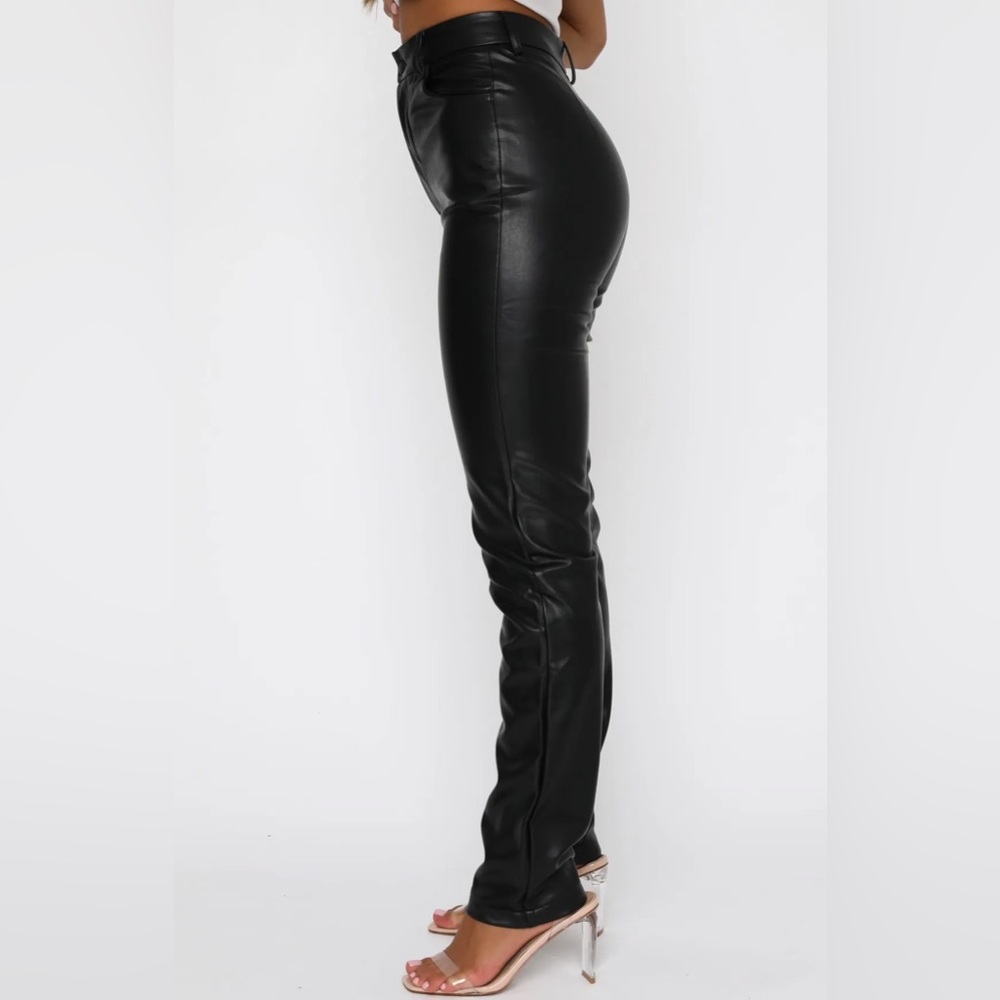 NWT - White Fox You’ve Got It Faux Leather Pants in Black Size XS - Picture 2 of 9